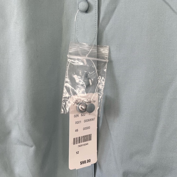 Brooks Brothers NWT fitted paisley trip button down dress shirt size 12 - Picture 2 of 9